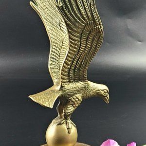 Vintage Solid Brass - Made in India - Beautiful Eagle Figurine